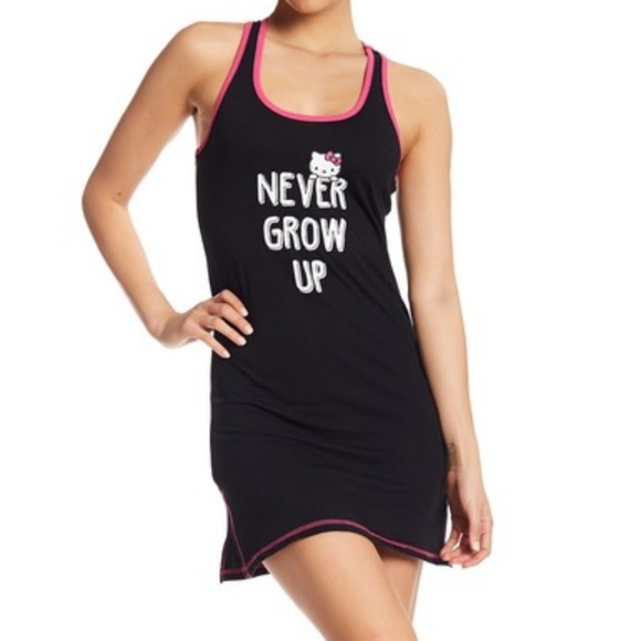 Hello Kitty Other - Hello Kitty Never Grow Up Graphic Print Chemise